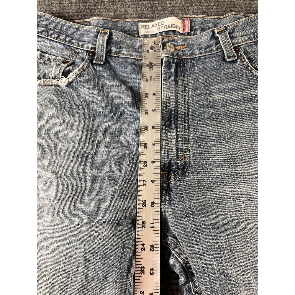 Levi's 559 Relaxed Straight Jeans Mens 36x32 Distressed Light Wash Denim Y2K - Picture 3 of 16